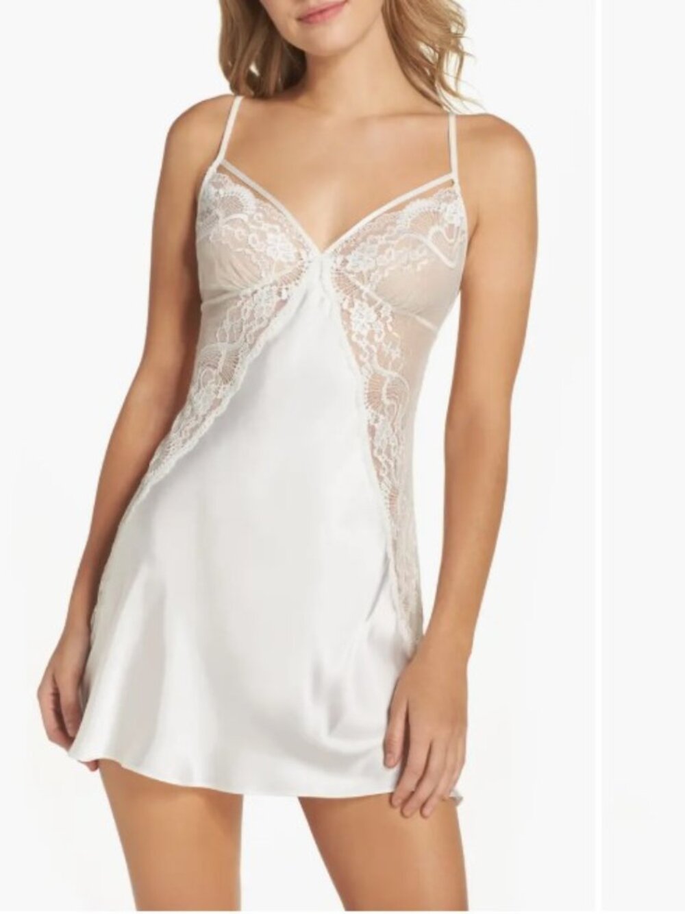 IN BLOOM BY JONQUIL LACE CHEMISE SIZE S